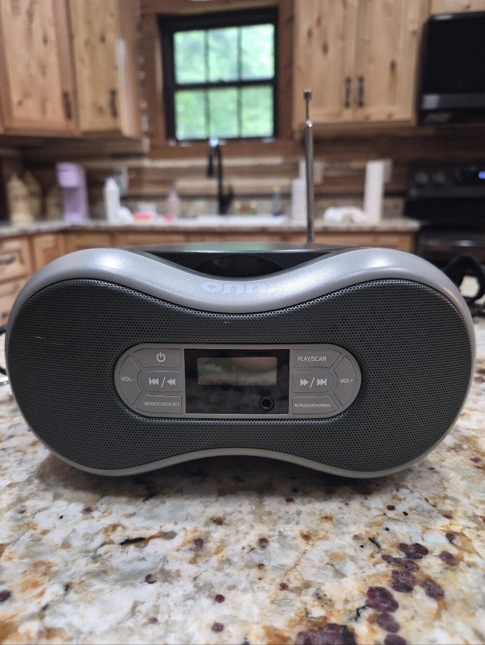 New ONN Portable CD Player Boombox Digital FM & Wireless Bluetooth